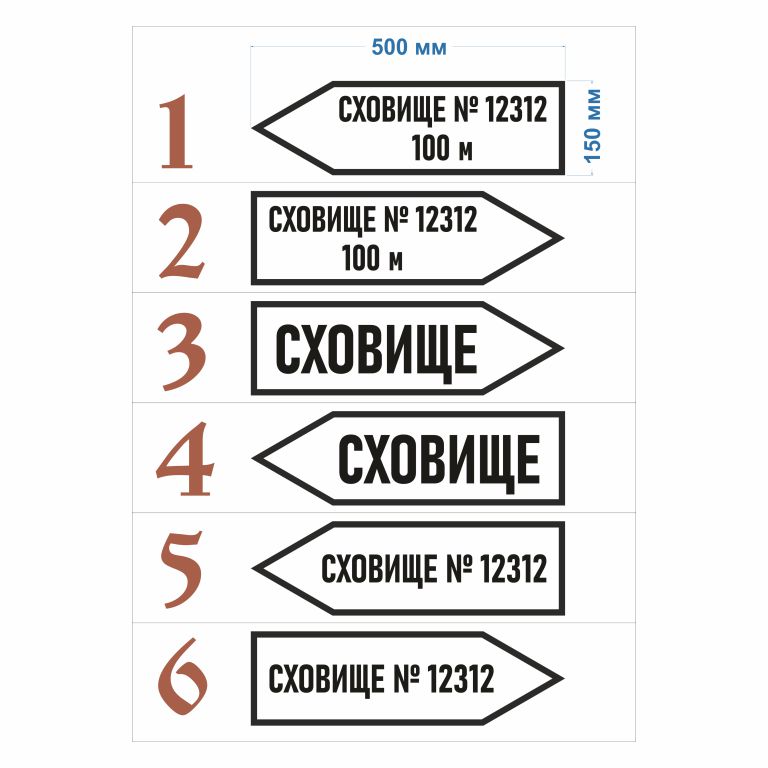 Покажчик напрямку з відстанню